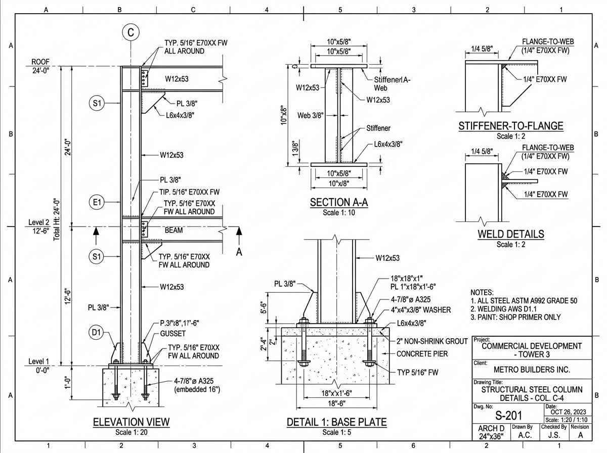 Erection / Anchor Bolt Plan